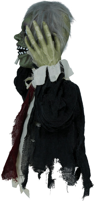 Halloween Puppe Zombie mit Licht, Sound und Bewegung 55cm
