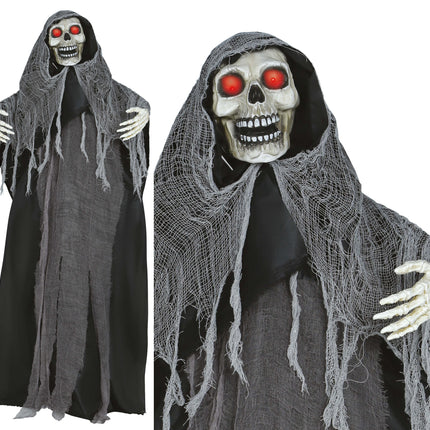 Halloween Puppe Skelett mit Licht, Sound und Bewegung 1,7m