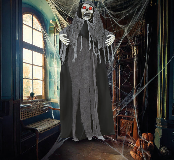 Halloween Puppe Skelett mit Licht, Sound und Bewegung 1,7m