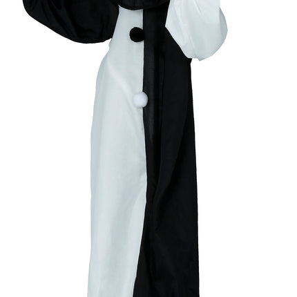 Halloween Puppe Schwarz Weiß Clown mit Licht und Sound 1,7m