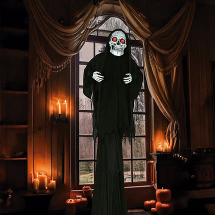 Halloween-Puppe Skelett mit Licht, Sound und Bewegung 2,6m