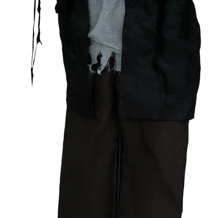 Halloween Puppe Skelett mit Licht, Ton und Bewegung Schwarz 1,8m