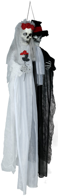Halloween Puppe Brautpaar mit Licht und Ton 1,85m