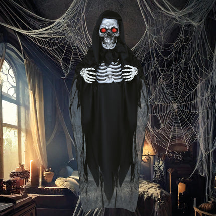Halloween Puppe Skelett mit Licht und Sound 1,8m
