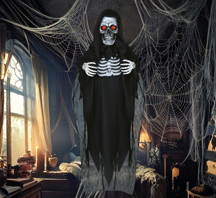 Halloween Puppe Skelett mit Licht und Sound 1,8m