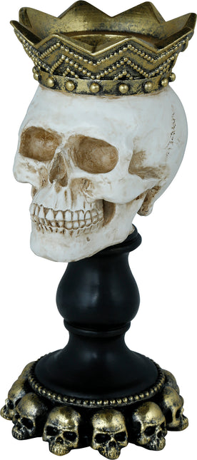 Halloween Kerzenhalter Totenkopf 25cm