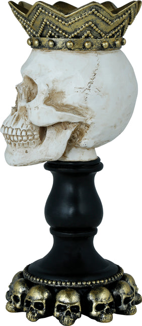 Halloween Kerzenhalter Totenkopf 25cm