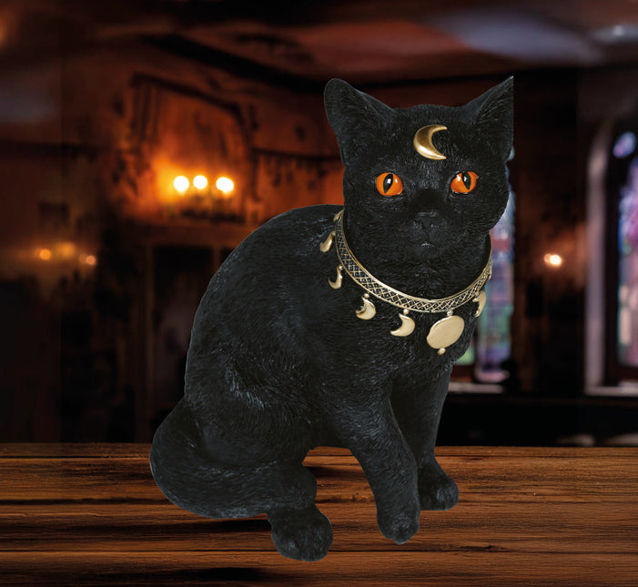 Schwarze Fake Katze 28cm
