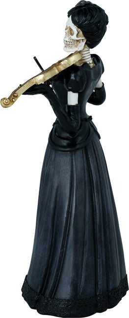 Halloween Skelett Frau mit Geige 26cm