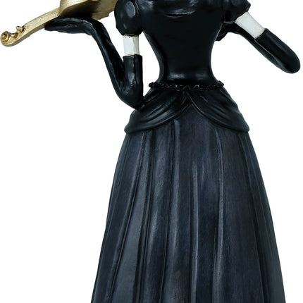 Halloween Skelett Frau mit Geige 26cm