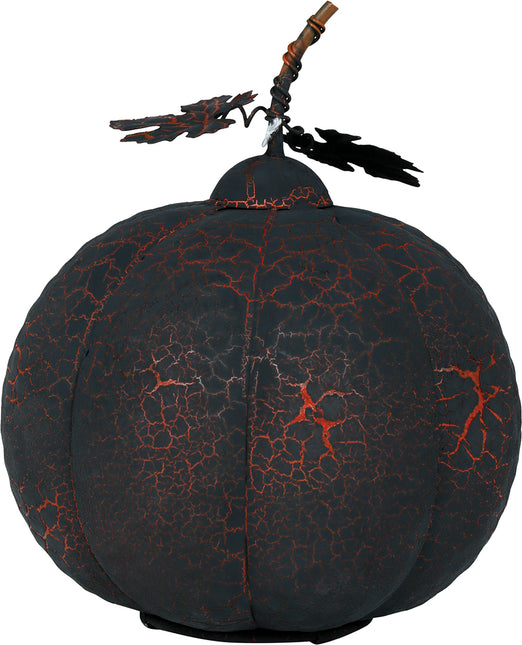 Halloween Dekoration Metall Kürbis mit Licht 20cm
