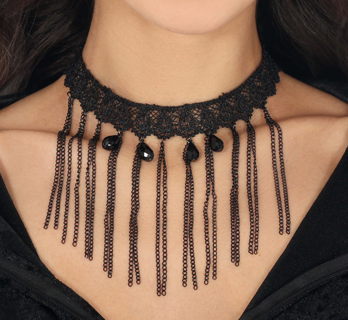 Schwarze Halskette Choker