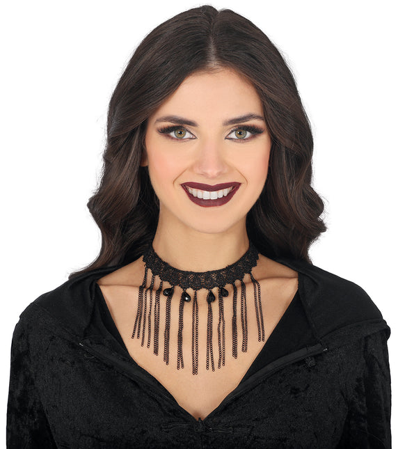 Schwarze Halskette Choker