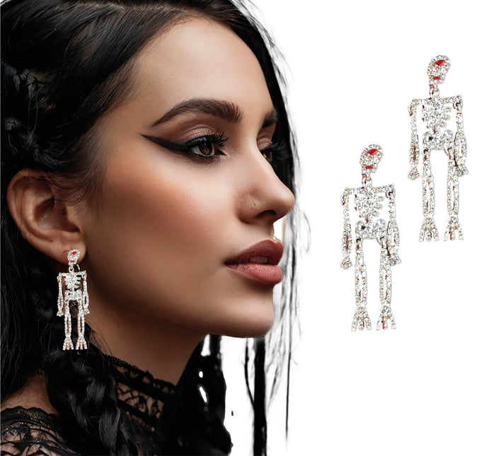 Halloween Ohrringe Skelett 6,5cm