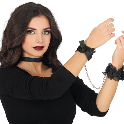 Lace Handschellen Schwarz