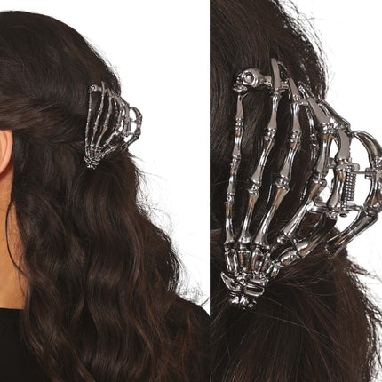 Halloween Haarspange Skelett 8,5cm