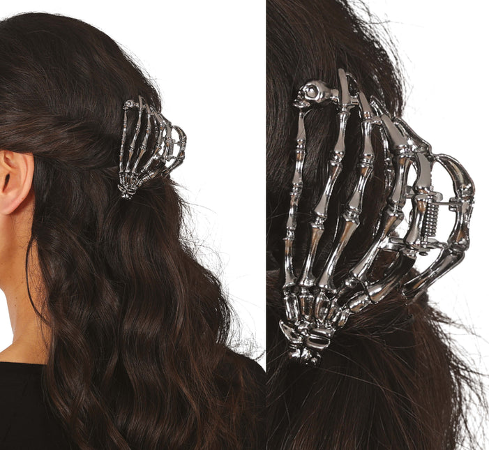 Halloween Haarspange Skelett 8,5cm