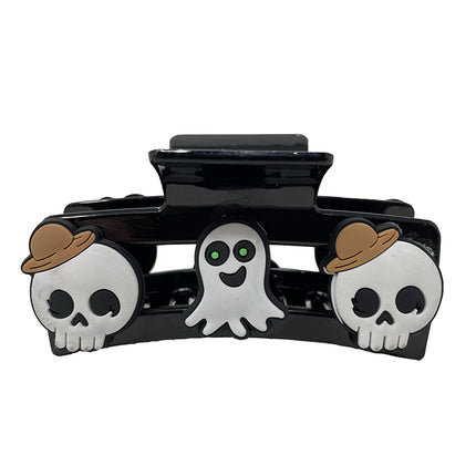 Halloween Haarspange Totenkopf 2tlg