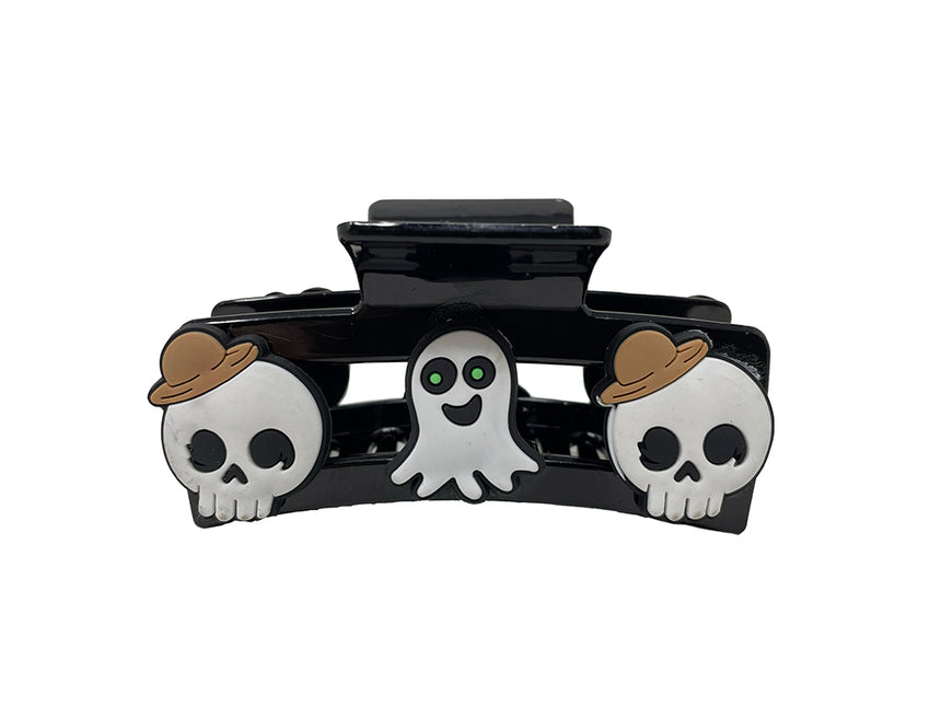 Halloween Haarspange Totenkopf 2tlg