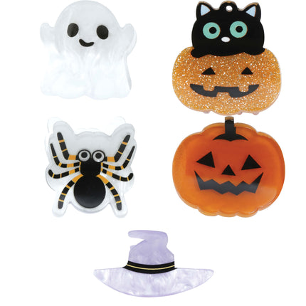 Halloween Haarspange Kürbis und Gespenst 5tlg