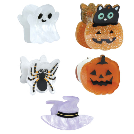 Halloween Haarspange Kürbis und Gespenst 5tlg