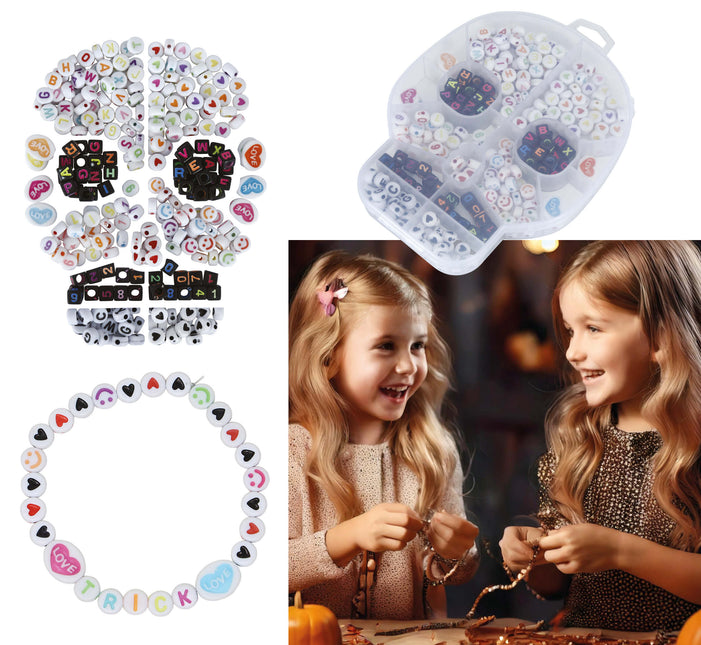 Halloween Bastelset Armband Buchstaben und Zahlen herstellen