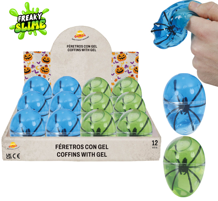 Halloween Share Out Geschenke Eier mit Spinne 6cm 12 Stk