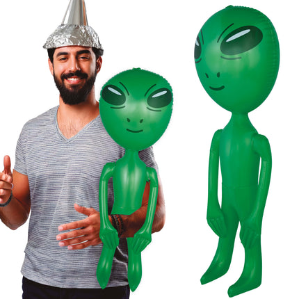 Alien Aufblasbar Grün 90cm