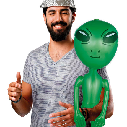 Alien Aufblasbar Grün 90cm
