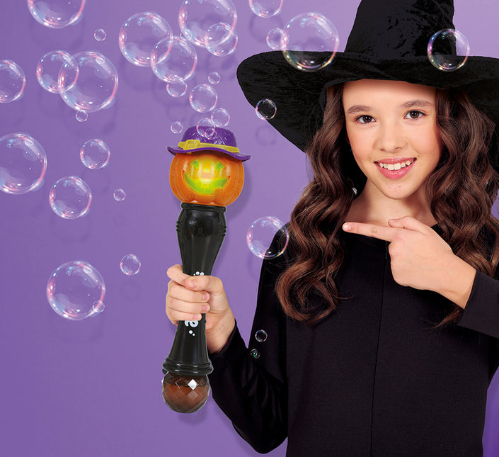 Halloween Zauberstab Kürbis mit Licht und Sound 32cm