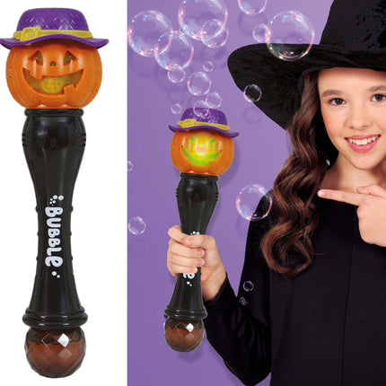 Halloween Zauberstab Kürbis mit Licht und Sound 32cm