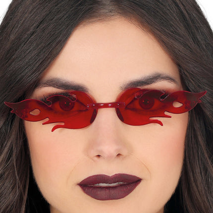 Halloween Schutzbrille Rotes Feuer