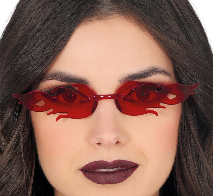 Halloween Schutzbrille Rotes Feuer