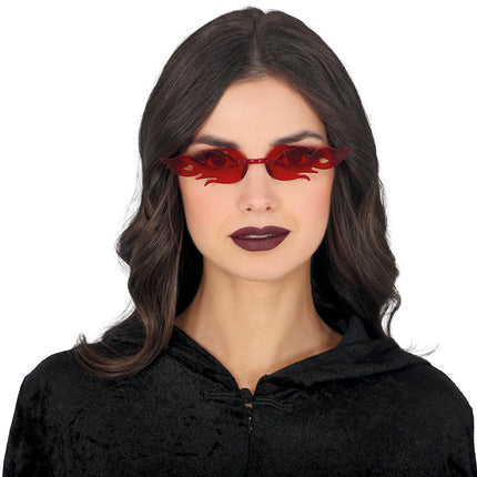 Halloween Schutzbrille Rotes Feuer
