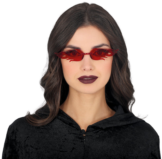 Halloween Schutzbrille Rotes Feuer