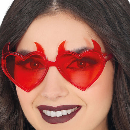 Halloween Brille Red Devil