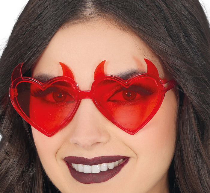 Halloween Brille Red Devil