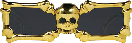 Goldene Brille Skelett