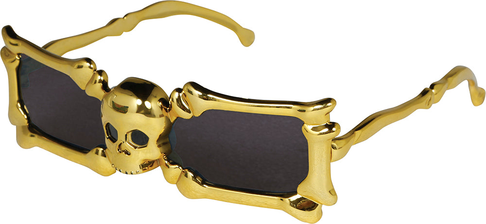 Goldene Brille Skelett