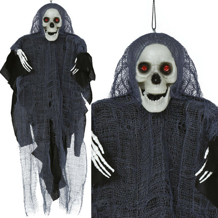 Halloween Puppe Skelett mit Tunika 40cm