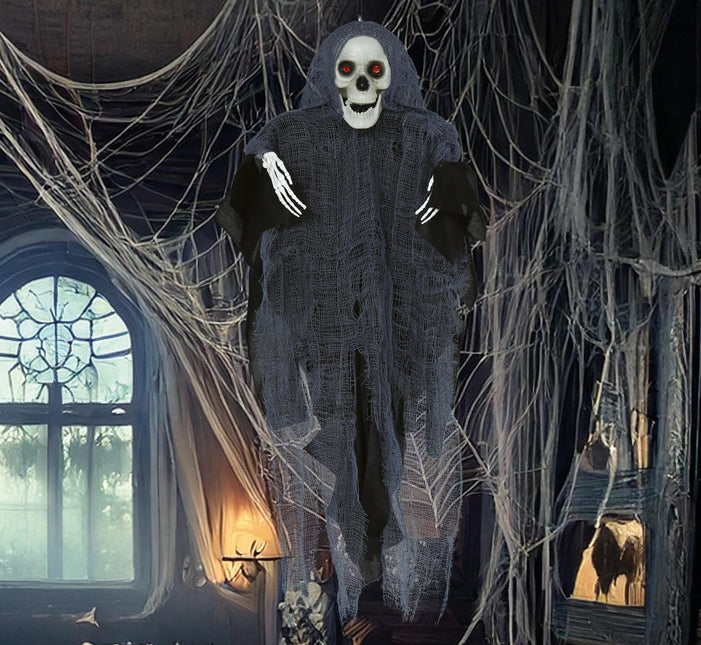 Halloween Puppe Skelett mit Tunika 40cm
