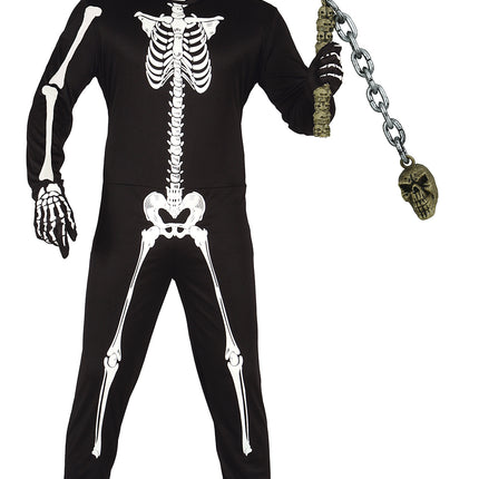 Halloween Fake Weapon Stick Totenkopf an Kette 84cm