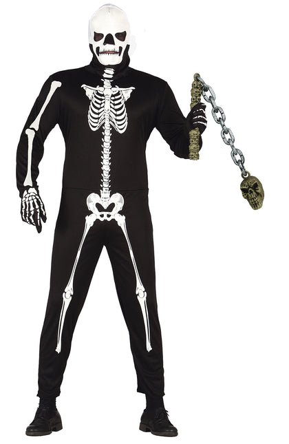 Halloween Fake Weapon Stick Totenkopf an Kette 84cm