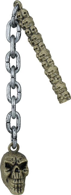 Halloween Fake Weapon Stick Totenkopf an Kette 84cm