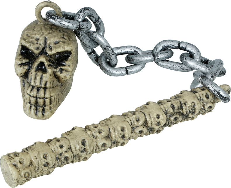 Halloween Fake Weapon Stick Totenkopf an Kette 84cm