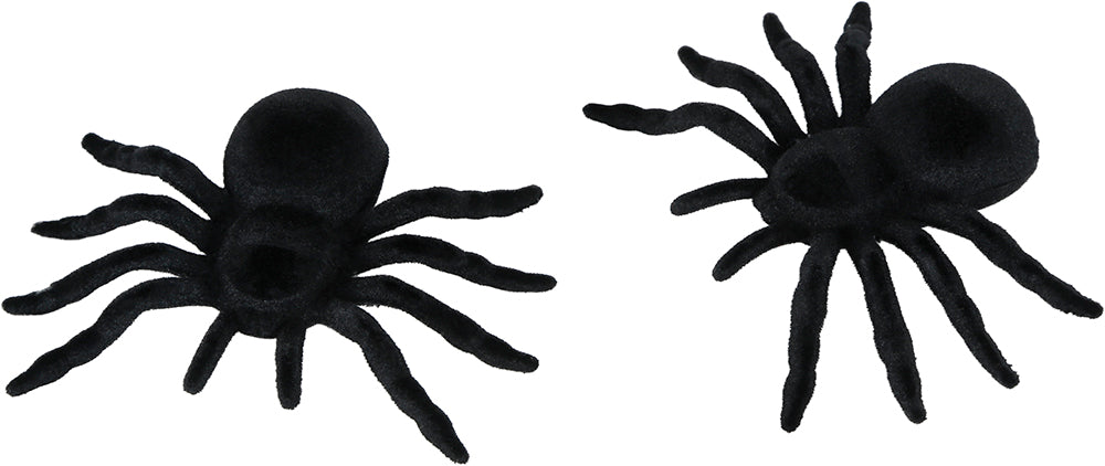 Schwarze Fake Spinne 10cm 2Stk