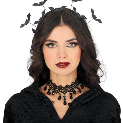 Halloween Haarband Schwarze Fledermäuse