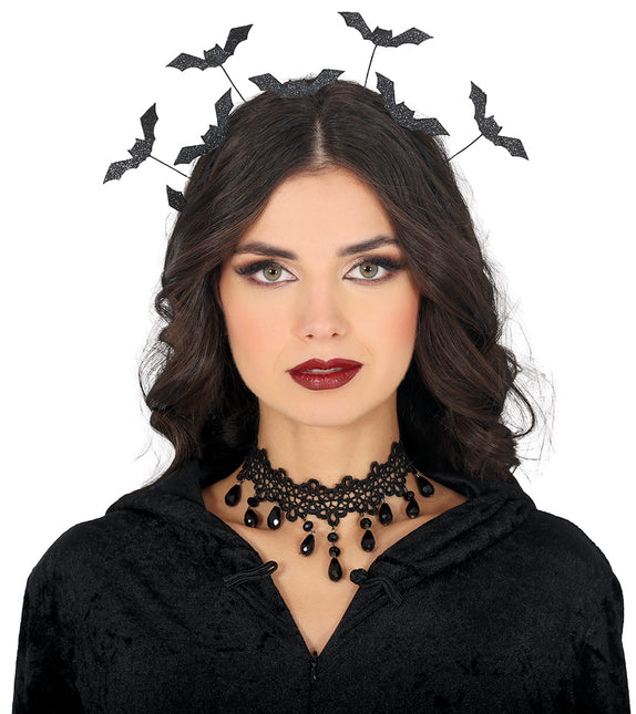 Halloween Haarband Schwarze Fledermäuse