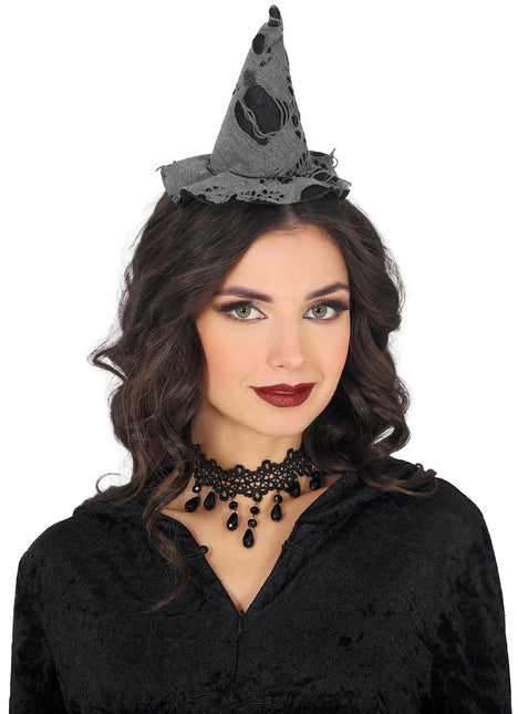 Halloween Haarband Hexenhut Mini