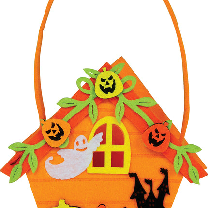 Halloween Korb Hexenhaus 14cm